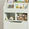 HOMCOM Kinder-Bücherregal aus Holz mit 3 Fächern, 2 Würfeln Produktbild-Vorschau 9