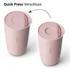 Thermobecher Edelstahl 350ml Deckel Kaffee Becher isoliert Produktbild-Vorschau 3
