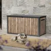 Keter Gartenbox "Sierra" 643L - 144x70x73 cm - Holzoptik Produktbild-Vorschau 3