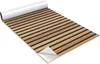 A roll of self-adhesive film with a wood slat pattern is partially unrolled. Podgląd zdjęcia produktu