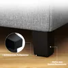HOMCOM Fußhocker Hocker mit Seitentasche quadratisch Produktbild-Vorschau 7