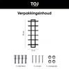 TOJ Wijnrek voor aan de muur, 75 cm – Metalen Productafbeelding-voorbeeld 4