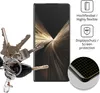 A smartphone screen protector is shown next to a set of keys, with marketing icons and text highlighting its features. Anteprima dell’immagine prodotto