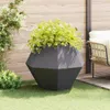 vidaXL Pflanzkübel Schwarz 100 x 100 x 80 cm Stahl Produktbild-Vorschau 2