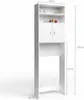 A white bathroom cabinet designed to fit over a washing machine, shown against a white background with dimensions indicated. Náhled obrázku produktu