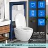 Aloni Dusch‑WC Komplettset spülrandlos wandhängend mit Produktbild-Vorschau 3