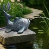 Fisch Karpfen Wasserspeier solarbetrieben – Teichfigur mit Produktbild-Vorschau 3