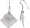 925/- Echt Silber Ohrhänger mit Perlmuttelementen Produktbild-Vorschau 1