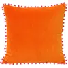 Riva Home Velvet Pompom Housse de coussin. RV919 (45x45cm) Voir les images du produit 1