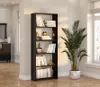 MRBLS Bibliothèque noire 70x189x30 cm - Étagère sur pied Voir les images du produit 5