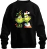 Grinch Weihnachten lustig Paar Kranz Holly Santa Hut Retro Produktbild-Vorschau 1