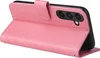 A pink flip case for a Samsung Galaxy A16 / A16 5G phone, shown open with the phone inside. Produktbild-Vorschau