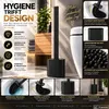 4x WC Bürste Garnitur Silikon Toilettenbürste Schwarz Produktbild-Vorschau 2