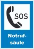 Notrufsäule Schild A1 Rückseite selbstklebend Produktbild-Vorschau 1