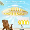 Outsunny Sonnenschirm Strand Ø180 cm windfest Strandschirm Produktbild-Vorschau 6