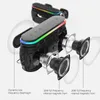 An exploded view of a portable speaker, showing its internal components and features. Produktbild-Vorschau