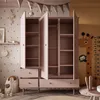 BABUSHKA Dreitüriger Kleiderschrank Natürlich Rosa Produktbild-Vorschau 3