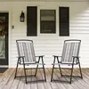 COSTWAY 2er Set Gartenstühle, Klappstühle mit Armlehnen, Produktbild-Vorschau 2