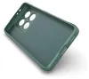 The back of a green phone case is shown at an angle against a white background. Produktbild-Vorschau
