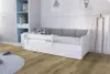 Einzelbett Erik 160x80 weiß - Paneel grau Produktbild-Vorschau 1