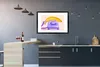 MuchoWow® Gerahmtes Poster Banane - Telefon - Lila - Gelb Produktbild-Vorschau 5