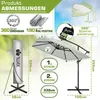 tillvex® Hliníková slunečník, obdélníkový, průměr 330 cm, Náhled obrázku produktu 2
