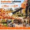 1500W Accu Bladblazer 21V, Brushless, 50 m/s, 6 Standen + Productafbeelding-voorbeeld 3