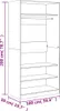 vidaXL Szafa szara Sonoma 100x50x200 cm Materiał Podgląd zdjęcia produktu 16