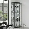 Vetrina angolare K-Mšbel in nero (176x56,5x56,5 cm) con 4 Anteprima dell’immagine prodotto 1