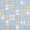 Keramik Mosaik Retro beige gelb blau weis Mosaikfliese Produktbild-Vorschau 1