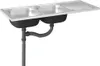 A double sink with plumbing underneath, shown against a white background. Náhled obrázku produktu