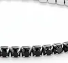 Tennisarmband mit schwarzen Steinen Silber Produktbild-Vorschau 3