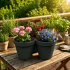Benza – Stapelbare plantenpotten set van 3 – Ø 44 x 20 cm – Productafbeelding-voorbeeld 4