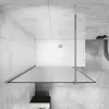 A top-down view of a modern bathroom featuring a shower enclosure. Produktbild-Vorschau