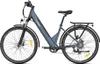 A studio shot of a blue electric bicycle against a white background. Produktbild-Vorschau
