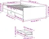 vidaXL Bettgestell mit Schubladen Betongrau 75x190 cm Produktbild-Vorschau 7