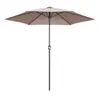 Parasol droit 3m inclinable à manivelle en aluminium taupe Voir les images du produit 1