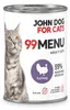 John Dog for Cats 99 Menü Nassfutter für ausgewachsene Produktbild-Vorschau 2