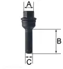 20x Skrutky na upevnenie diskov M14x1.5, 45 mm, s guľatou Náhľad obrázku produktu 2