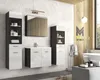 A modern bathroom vanity set with a mirror and storage cabinets. Anteprima dell’immagine prodotto