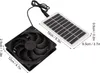 A solar panel connected to a fan, with dimensions indicated. Anteprima dell’immagine prodotto