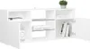 A white TV cabinet with open doors and shelves, displaying books and a decorative jar. Anteprima dell’immagine prodotto