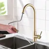 Delvant SLIM Küchenarmatur ausziehbar Wasserhahn Gold Produktbild-Vorschau 3