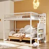 okwish Hochbett Stockbett 140x200cm mit Treppe, Kinderbett Produktbild-Vorschau 4