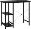 A black desk with shelves. Podgląd zdjęcia produktu
