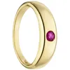JOBO Kinder Taufring 333 Gold Gelbgold 1 Rubin rot Produktbild-Vorschau 2