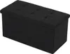 A black storage ottoman is shown from a slightly elevated diagonal angle against a white background. Náhled obrázku produktu