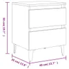 vidaXL Stolik nocny dąb sonoma 40x35x50 cm materiał Podgląd zdjęcia produktu 8