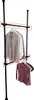A clothing rack with two poles and two hanging rails, holding several shirts. Produktbild-Vorschau