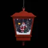 A red Christmas lantern with a Santa Claus figurine inside, set against a black background. Náhľad obrázku produktu